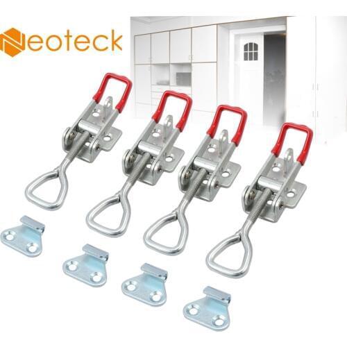 Neoteck Adjustable Cabinet Boxes Case Chest Catch Metal Toggle Latch Hasp Medium Latches Catch Metal Plated Truck UTE Trailer