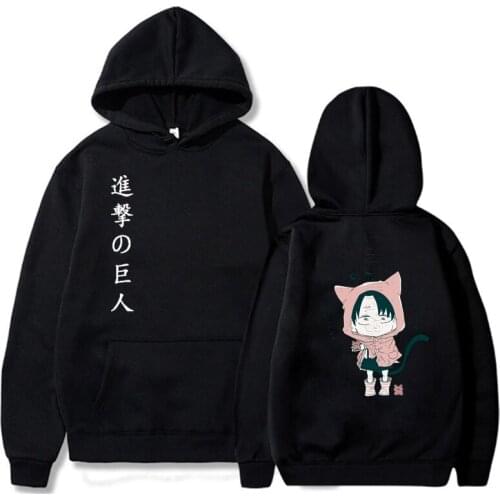 Harajuku Kawaii Attack On Titan Anime Hoodie Men/Women Daily Casual Hoodies Streetwear Pullover Sweatshirt Clothes