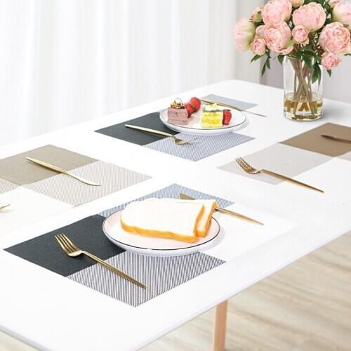 1/2/4/6pcs/set Washable Pvc Placemat,45*30cm Coffee Tea Place Mat,Anti-slip Plate Bowl Protection Pad Coaster Party Decor