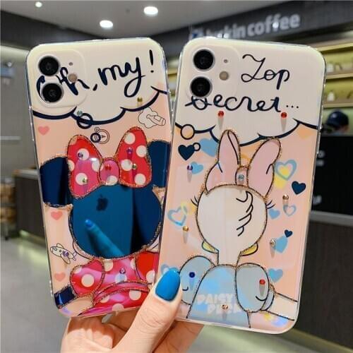 Disney Mickey Minnie Blu-ray All-inclusive Soft Case for iPhone 12 11 Pro Max XR XS Max 7 8 Plus X SE Full Body Phone Back Cover