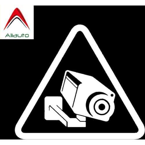 Aliauto Warning Car Sticker Camera CCTV Video Surveillance Sign Vinyl Accessories PVC Decal for Peugeot 308 Kia Rio,14cm*12cm
