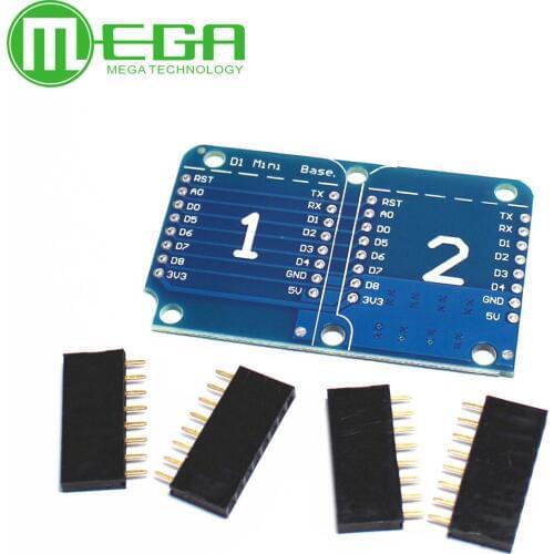 NodeMCU ESP8266 For Arduino For Wemos D1 Mini Shield Double Socket Dual Base Shield For NodeMCU ESP8266 Expansion Board