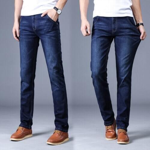 2021 New Mens Fashion Jeans Business Casual Stretch Slim Jeans Classic Trousers Denim Pants men size comfortable
