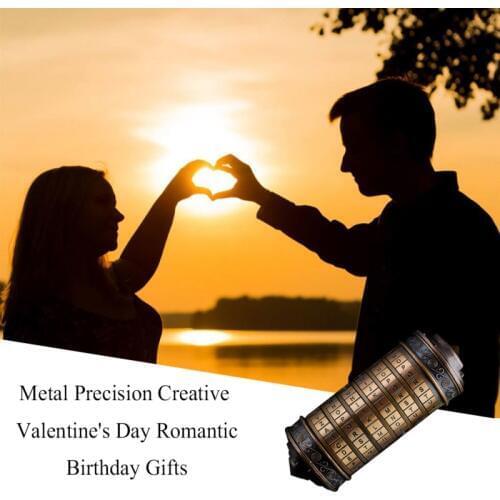 New Da Vinci Code Lock Metal Cryptex Locks Retro Letter Password Cabellos Wedding Gifts Valentines Day Gifts
