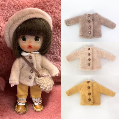 Ob11 solid body baby clothes clay doll clothes 1/12 BJD hand do egg GSC hand do can wear sweater coat doll accessories