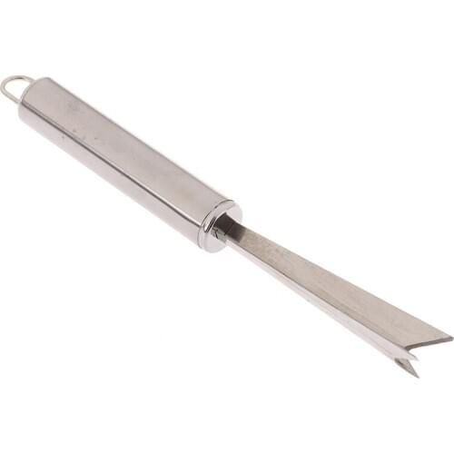 Portable Non-slip Stainless Steel Fruit Pineapple Peeler Easy Cleaning Fork Fruit Tools Kitchen Tool