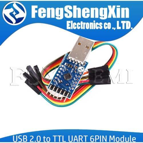 USB 2.0 to TTL UART 6PIN Module Serial Converter CP2104 PRGMR Replace CP2102 With Dupont Cables