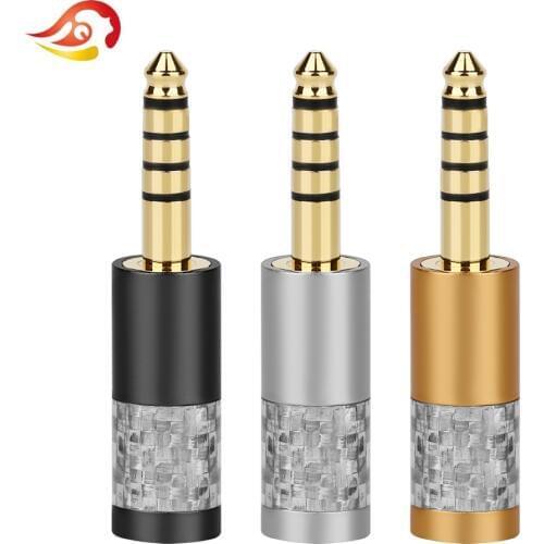 QYFANG 4.4mm 5 Poles HiFi Headphone Pin Plug Audio Jack Splice Adapter For NW-WM1Z NW-WM1A AMP Player Solder Wire Connector Plug