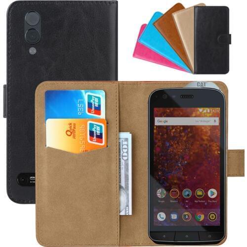 Luxury Wallet Case For Caterpillar Cat S61 PU Leather Retro Flip Cover Magnetic Fashion Cases Strap