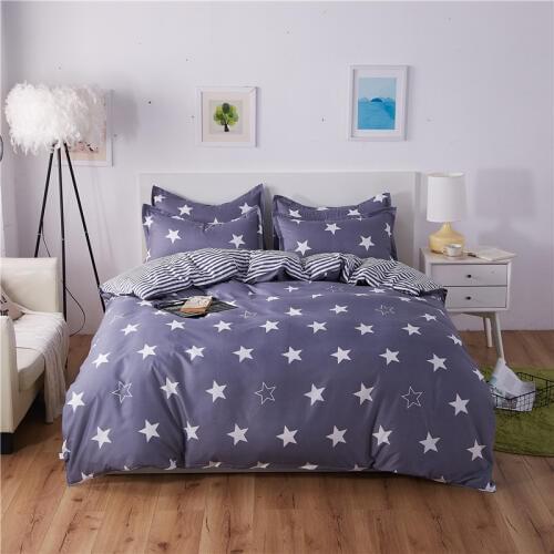 Comfortable New 3/4 Piece Bedding Simple Fashion Aloe Cotton Family Set Queen Bed Small Bed Double Bed Student Dormitory