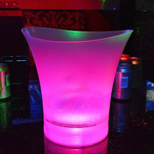 LED Ice Bucket Wine Cooler Colors Changing Champagne Wine Bucket for Party Home Bar NW