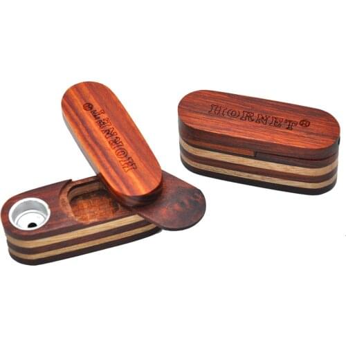 Rotating Sandalwood Smoking Pipe With Fluted Double Layer Lids Metal Smoke Pot For Tobacco Weed Accessories Smokerss Gift