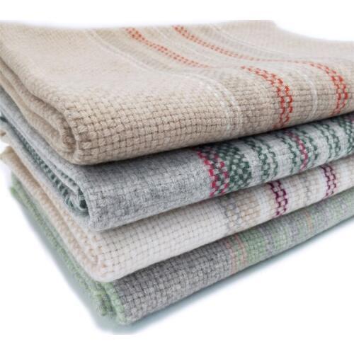 High grade 100%goat cashmere women fashion striped soft thick scarfs shawl pashmina 70x200cm small tassel two-tone color