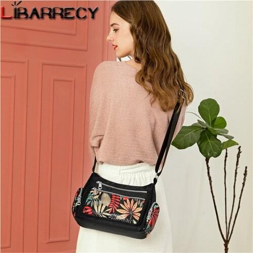 Floral Pattern Design Ladies Shoulder Bags Multifunctional High Quality Oxford Women Travel Bag Solid Color Crossbody Bags Sac