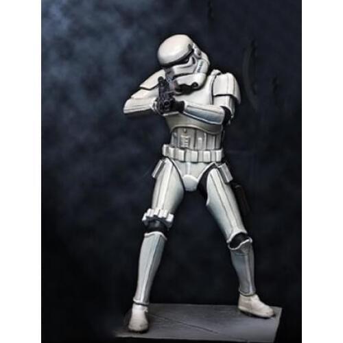 1/24 75mm ancient warrior stand with white coat Resin figure Model kits Miniature gk Unassembly Unpainted