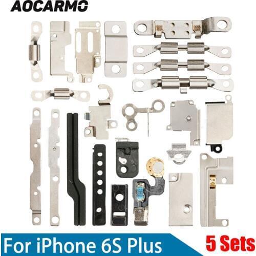 5Sets/Lot Aocarmo Metal Sheets Bracket Shield Housing Plate Full Set Small Parts For iPhone 6S Plus i6SP Replacement