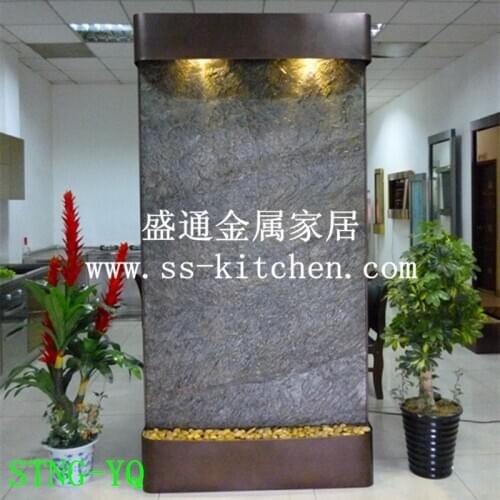 78" Copper Vein Colored Frame with Slate Panel Gardenfalls.Home Water Screen ,Water Screen Dividers