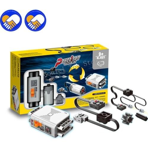 9Pcs/Set High-Tech Motor Train Remote Receiver LED Light Battery Box Power Functions Compatible with 20001 3368