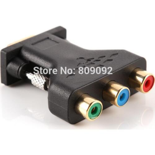 VGA Male To YPBPR 3RCA Femal Adapter 15Pin PC Computer to Projector/Ypbpr TV Adapter