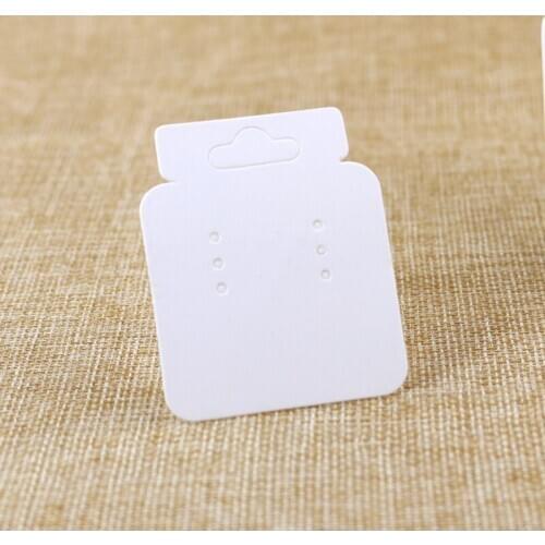 White 200pcs 5.2x4.3cm Jewelry Display Holder Paper Earrings Packaging Card Earring Stud Showing Card Jewelry Packing Cards