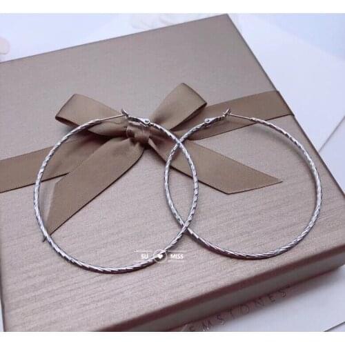 Free Shipping Trendy Large Hoop Earrings Big Circle Earrings Basketball Brincos Celebrity Brand Loop Earrings for Women Jewelry