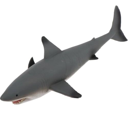 Great white shark 7 inches solid plastic sea animal marine life figure model