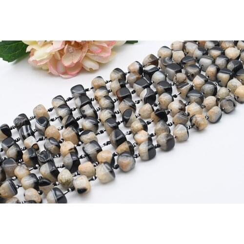2 strands/lot 16mm Natural Milky white Irregular shape Agate stone beads For DIY Bracelet Necklace Jewelry Making Strand 15"