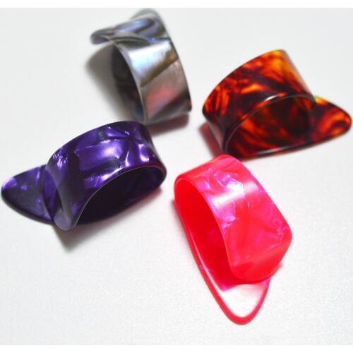 Celluloid Guitar Thumb Finger Picks for Guitar and Bass Random Color