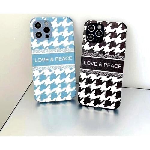 Classical Lattice Pattern Phone Case For iphone 12 Pro Max x xr xs 7 8 Plus SE 2020 Soft Back Cover Coque