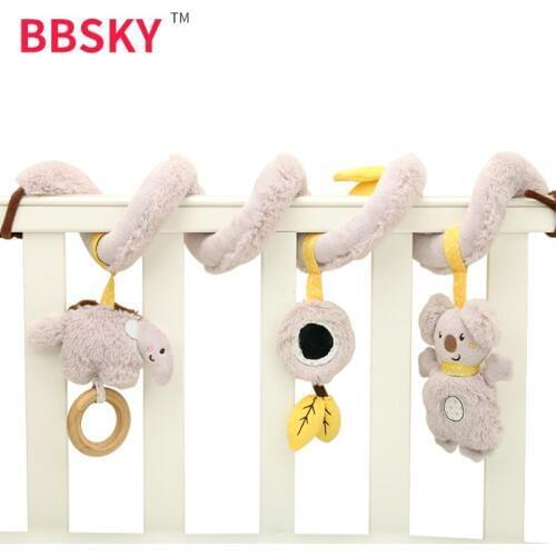 Toy Baby Stroller Comfort Stuffed Animal Rattle Mobile Infant Stroller Toys For Baby Hanging Bed Bell Crib Rattles Toys Gifts