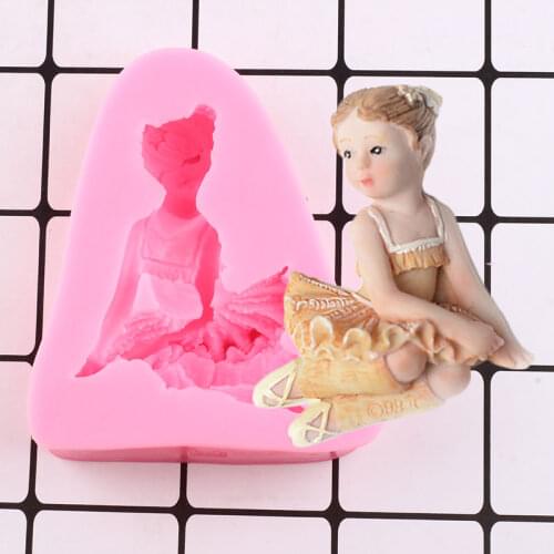 Baby Angel Relief Silicone Mold 3D Baby Birthday Cupcake Topper Fondant Cake Decorating Tools Candy Chocolate Gumpaste Mould