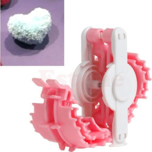 Sewing Tools Heart Shape Pom Pom Maker Fluff Ball Weaver Baby Knitting Craf Tool Small 50mm Needle Sewing Accessories