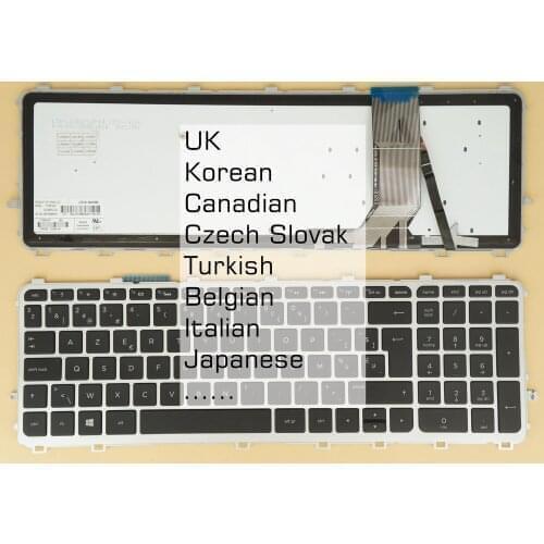 UK KR CA CZ SK TR BE IT JA Keyboard for HP 711505- 720244- 720245- 736685- 031 061 141 291 A41 AD1 DB1 FL1, 6037B0082915 Backlit