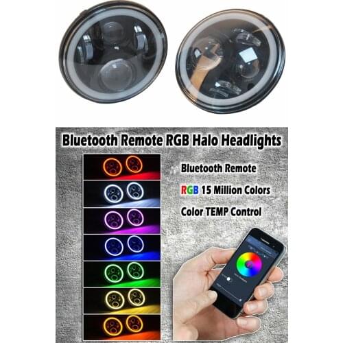 30W 7inch Round Led Headlight High Low Beam Light Halo Angle Eyes DRL Headlamp For Jeep Wrangler Off Road 4x4 Motorcycle