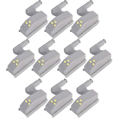 LIGINWAAT 2/5/10 Packs Inner Hinge Battery LED Sensor Under Cabinet Lights For Kitchen Bedroom Closet Wardrobe Night Light