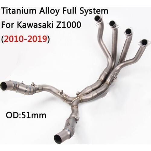 Motorcycle Modification Titanium Alloy Exhaust Vent Front Pipe Link Connect for KAWASAKI Z1000 2010-2019
