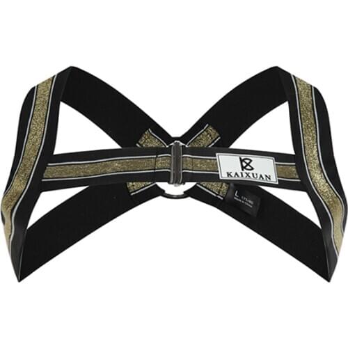 Men Sexy Lingerie Gay Nylon Camouflage Body Harness Club Shoulder Straps Cosplay Costumes Gothic Belt Fetish Wear