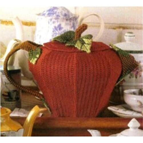 Three-dimensional embroidery kit wool cross stitch material package red teapot kettle storage box storage jar