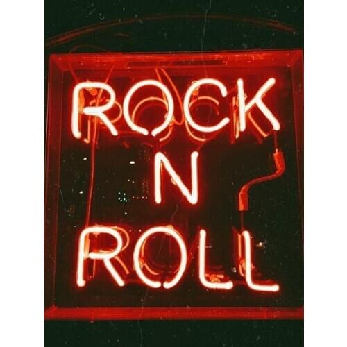 Neon Sign For Rock roll Lamp music glass tubes resterant decorate windows wall light Neon Signs For Home Guitar Store Display