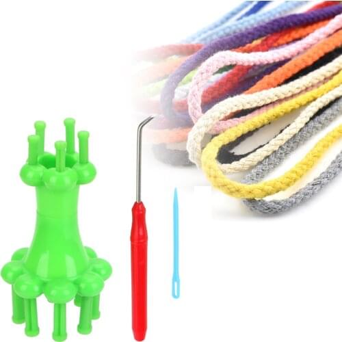 NICEYARD 1 Set DIY Weaving Tool Spool Loom Hand Craft Tool Knitter Knitting Doll Double Head Alternative Flower Arranger