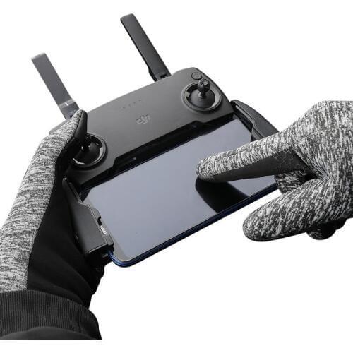 Finger touch screen gloves winter outdoor warm for dji mavic mini / pro 1 / air / spark / mavic 2 pro zoom drone remote control