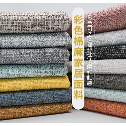 150cmx50cm Linen Fabric Thick Wear-resistant Linen Tablecloth Sofa Simple Ins Background Cloth Curtains Home Decoration Fabric