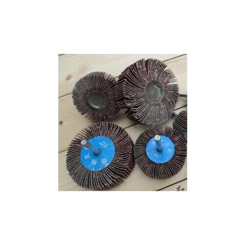 Free shipping of 2PCS/set 80# grit 60*6MM mini flap discs wheels with handle for angel grinder steel metal polishing sanding
