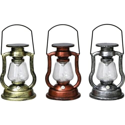 Retro Horse Lantern Rechargeable Solar Light Outdoor LED Candle Flame Vintage Portable Garden Decoration Lamp Led Lights Hot