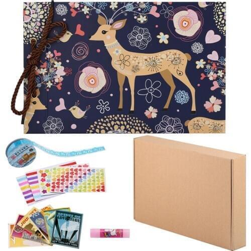 Christmas DIY Photo Album Scrapbook Book For Baby Wedding Traveling Festival Photo Album Christmas Gift 80 Side Memory Album