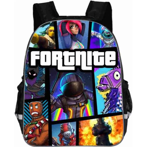 16 Inch Fortnite Cartoon Children School Bags Orthopedic Backpack Kids School Boys Girls Mochila Infantil Catoon Bags