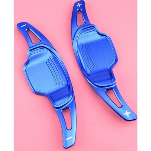 Blue Steering Wheel Shift Paddle Shifter Cover Fit for Chevrolet Camaro 12-15