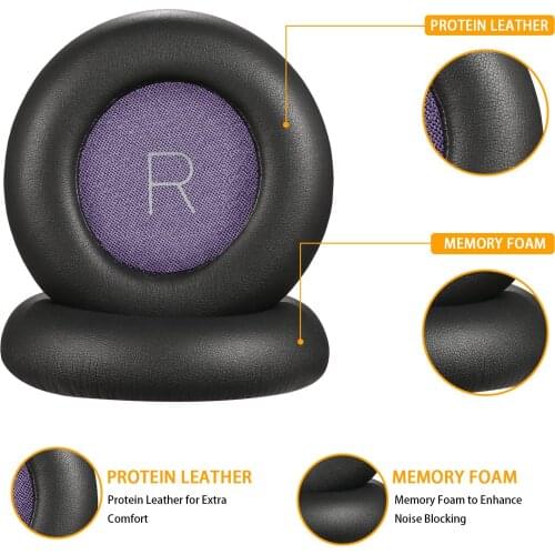 Replacement Protein Leather & Memory Foam Ear Cushion Pad Cover for Plantronics BackBeat Pro Wireless Noise Cancelling Headphone