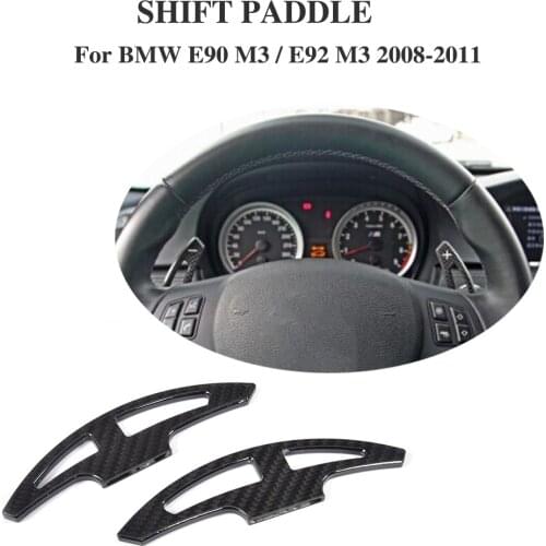 DRY Carbon Car Steering-wheel Shift Paddle Shifter Extension for BMW 3 Series E90 E92 M3 Sedan 4D Coupe 2D 08-11
