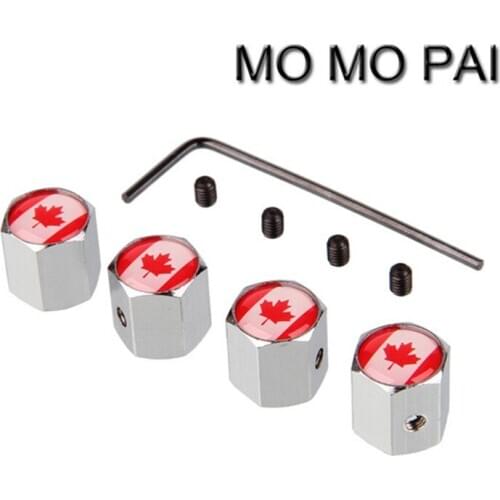 Theftproof Stainless Steel 4PCS Car Wheel Tire Valves Stem Air canada FIT FOR DODGE TOYOTA VW BMW AUDI